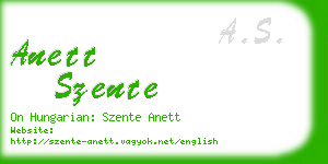 anett szente business card